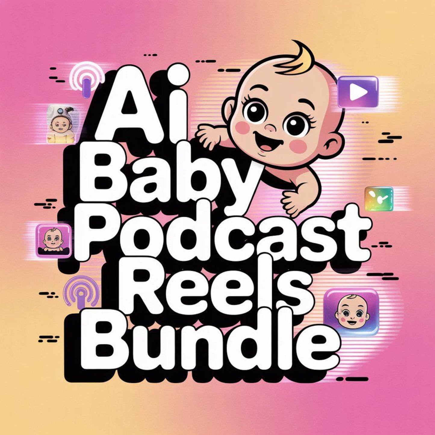 Viral AI Baby Podcast Reels Bundle – Funny, Motivational Videos for YouTube Shorts & Instagram Reels | Viral Automation Content Pack