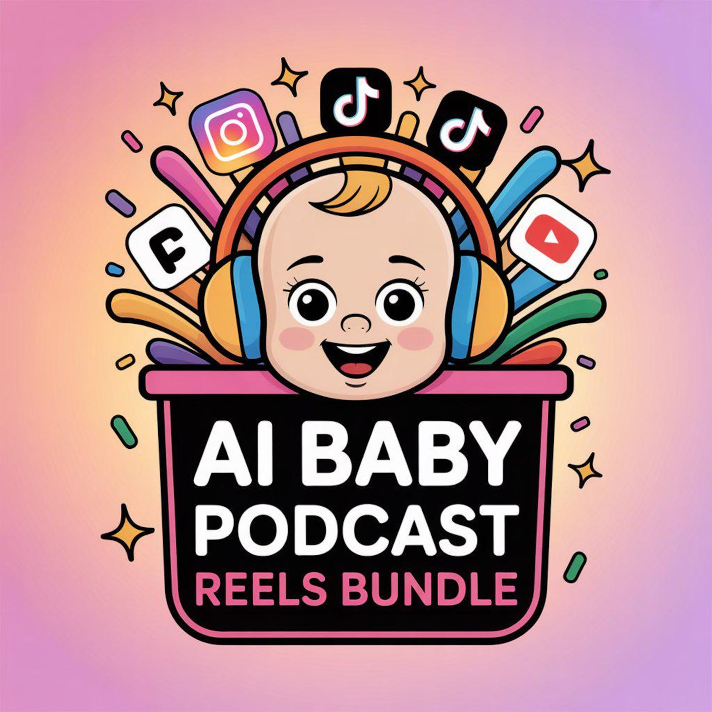 Viral AI Baby Podcast Reels Bundle – Funny, Motivational Videos for YouTube Shorts & Instagram Reels | Viral Automation Content Pack
