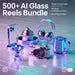 500+ Viral AI Glass ASMR Reels Bundle | reels video pack for Tiktok | Instagram template reels | Instagram Reels Set | Viral tiktok |