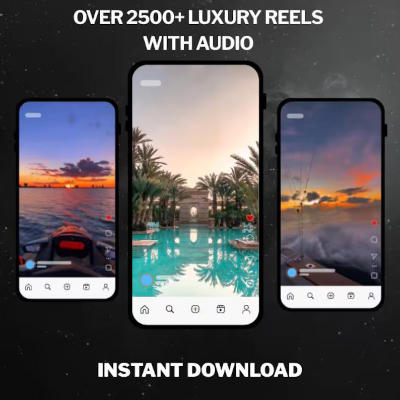 2500+ Luxury Video Bundle High Quality | For Instagram Reels | Tiktok | Youtube Shorts | Instant Download
