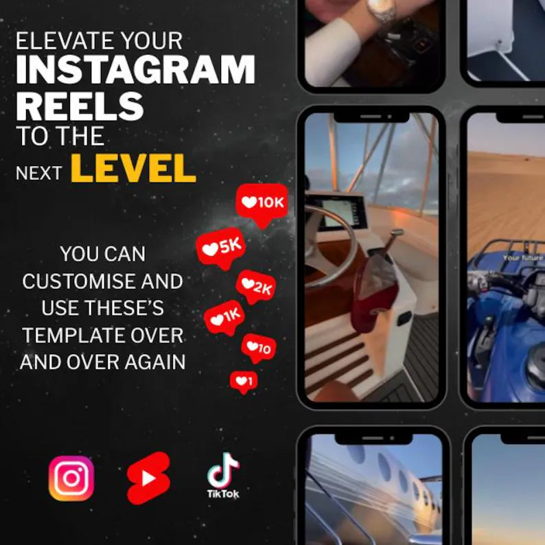 2500+ Luxury Video Bundle High Quality | For Instagram Reels | Tiktok | Youtube Shorts | Instant Download
