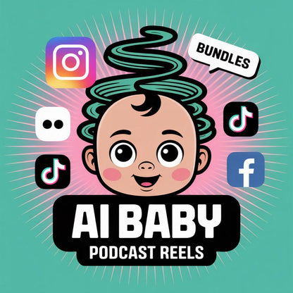 Viral AI Baby Podcast Reels Bundle – Funny, Motivational Videos for YouTube Shorts & Instagram Reels | Viral Automation Content Pack